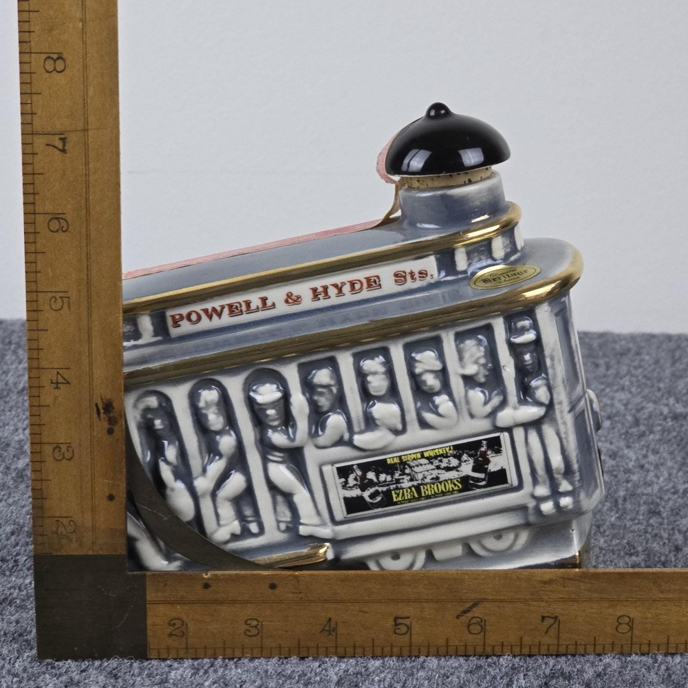 Ezra Brooks Cable Car Decanter 1968 Powell & Hyde w/ Box Empty 12 Year‎ - Picture 10 of 12